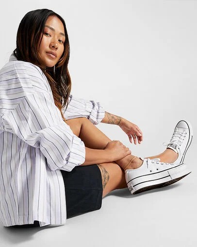Converse Chuck Taylor All Star Lift Women Platform Shoes White / Black NZ | C-43607899