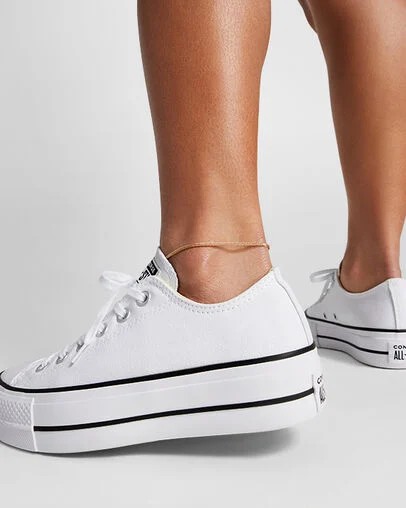Converse Chuck Taylor All Star Lift Women Platform Shoes White / Black NZ | C-43607899