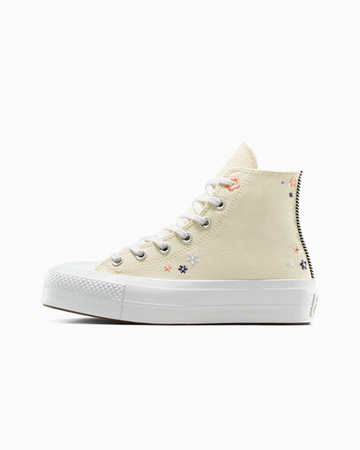 Converse Chuck Taylor All Star Lift Women Platform Shoes Light Beige / White / Coral NZ | C-19705849