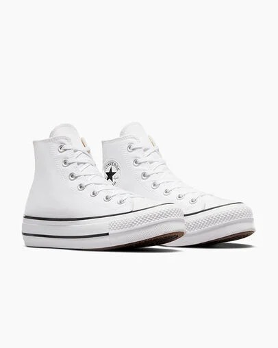 Converse Chuck Taylor All Star Lift Women Platform Shoes White / Black NZ | C-18302579