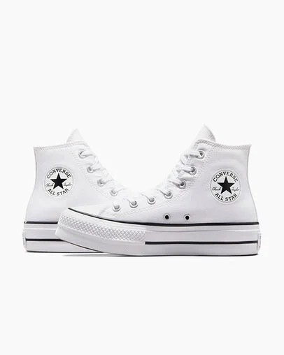 Converse Chuck Taylor All Star Lift Women Platform Shoes White / Black NZ | C-18302579