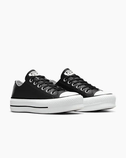 Converse Chuck Taylor All Star Lift Women Platform Shoes Black / White NZ | C-82350619