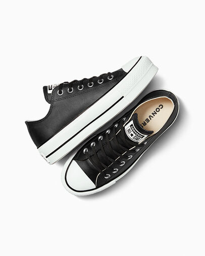 Converse Chuck Taylor All Star Lift Women Platform Shoes Black / White NZ | C-82350619