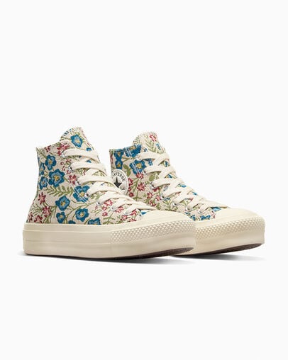 Converse Chuck Taylor All Star Lift Women Platform Shoes White / Beige White / Black NZ | C-21453899