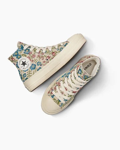 Converse Chuck Taylor All Star Lift Women Platform Shoes White / Beige White / Black NZ | C-21453899