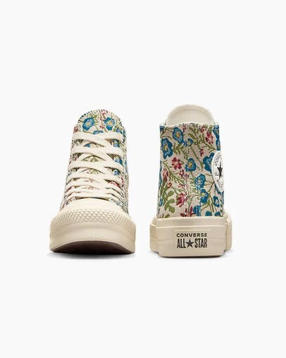 Converse Chuck Taylor All Star Lift Women Platform Shoes White / Beige White / Black NZ | C-21453899