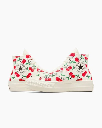Converse Chuck Taylor All Star Lift Women Platform Shoes White / Red / Green NZ | C-52860439