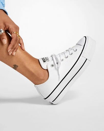 Converse Chuck Taylor All Star Lift Women Platform Shoes White / Black NZ | C-85796249