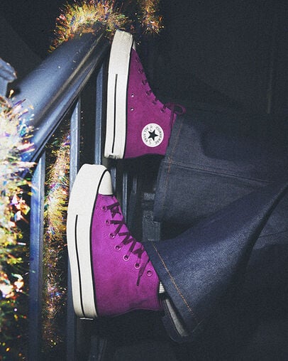 Converse Chuck Taylor All Star Lift Women Platform Shoes Purple / Black NZ | C-86974039