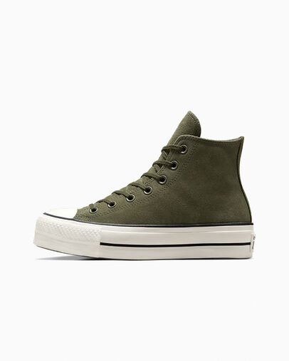 Converse Chuck Taylor All Star Lift Women Platform Shoes Dark Green / Black NZ | C-85196079