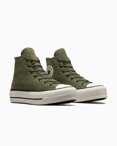 Converse Chuck Taylor All Star Lift Women Platform Shoes Dark Green / Black NZ | C-85196079