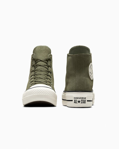 Converse Chuck Taylor All Star Lift Women Platform Shoes Dark Green / Black NZ | C-85196079