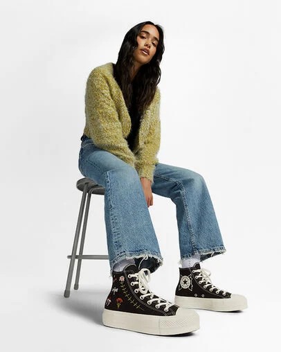 Converse Chuck Taylor All Star Lift Women Platform Shoes Black NZ | C-47695289