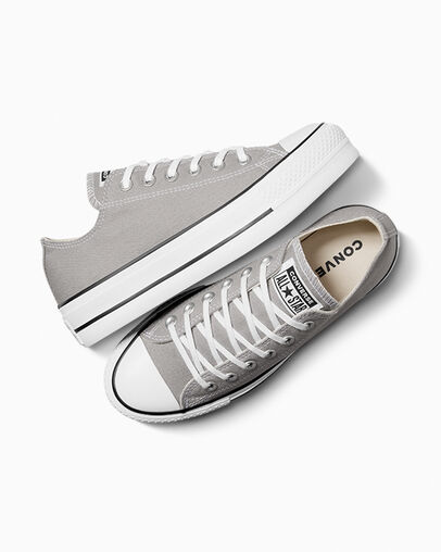 Converse Chuck Taylor All Star Lift Women Platform Shoes Grey / White / Black NZ | C-58429079