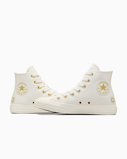 Converse Chuck Taylor All Star Luck Charms Women Sneakers White / Gold NZ | C-64197589