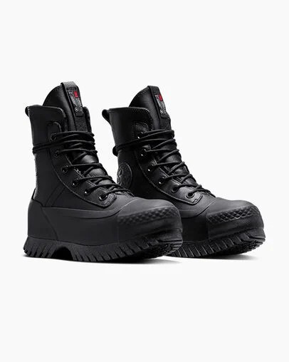 Converse Chuck Taylor All Star Lugged 2.0 XHi Waterproof Leather Men Platform Shoes Black / Grey NZ | C-82165739