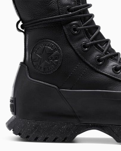 Converse Chuck Taylor All Star Lugged 2.0 XHi Waterproof Leather Men Platform Shoes Black / Grey NZ | C-82165739