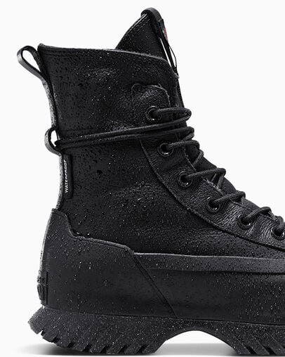 Converse Chuck Taylor All Star Lugged 2.0 XHi Waterproof Leather Men Platform Shoes Black / Grey NZ | C-82165739