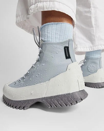 Converse Chuck Taylor All Star Lugged 2.0 Platform Leather Women Boots Silver / Grey NZ | C-53480199