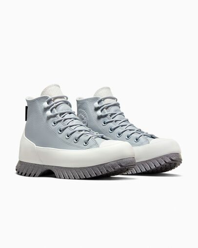 Converse Chuck Taylor All Star Lugged 2.0 Platform Leather Women Boots Silver / Grey NZ | C-53480199