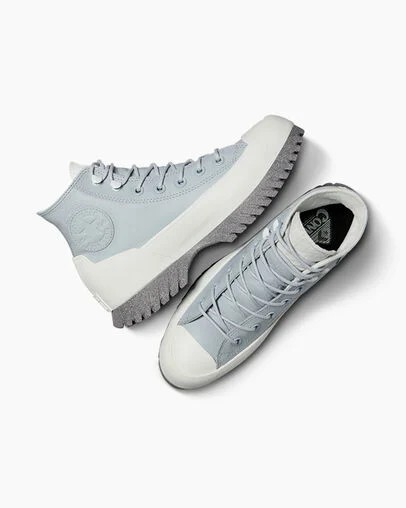 Converse Chuck Taylor All Star Lugged 2.0 Platform Leather Women Boots Silver / Grey NZ | C-53480199