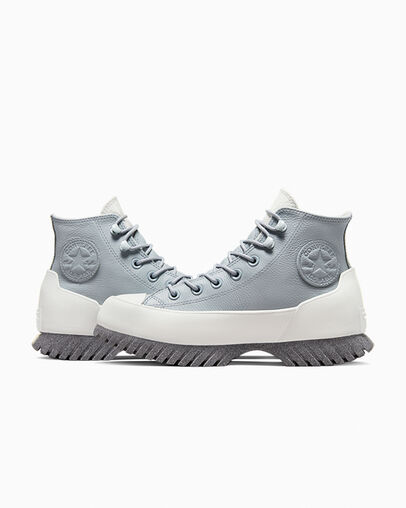 Converse Chuck Taylor All Star Lugged 2.0 Platform Leather Women Boots Silver / Grey NZ | C-53480199