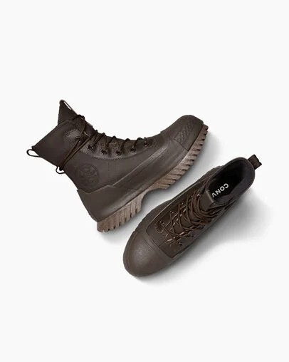 Converse Chuck Taylor All Star Lugged 2.0 XHi Waterproof Leather Men Platform Shoes Black NZ | C-32617099