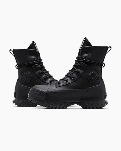 Converse Chuck Taylor All Star Lugged 2.0 XHi Waterproof Leather Men Platform Shoes Black / Grey NZ | C-90268419