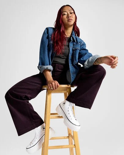 Converse Chuck Taylor All Star Lugged Heel Platform Women Boots White / Black NZ | C-52839619