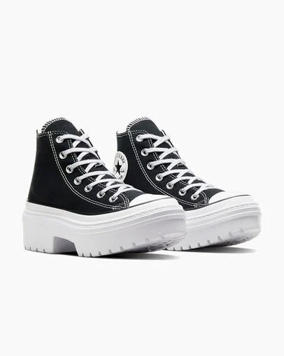 Converse Chuck Taylor All Star Lugged Heel Platform Women Boots Black / White NZ | C-14957289