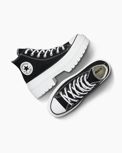 Converse Chuck Taylor All Star Lugged Heel Platform Women Boots Black / White NZ | C-14957289