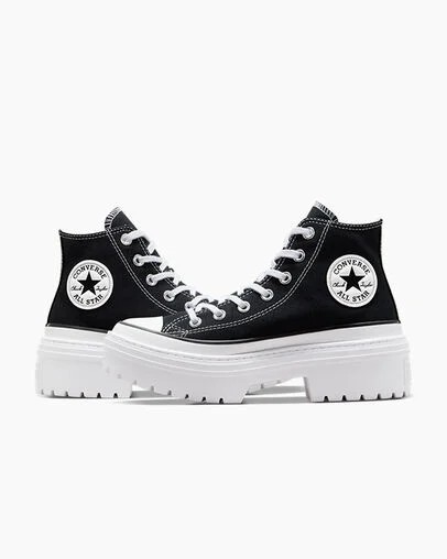 Converse Chuck Taylor All Star Lugged Heel Platform Women Boots Black / White NZ | C-14957289