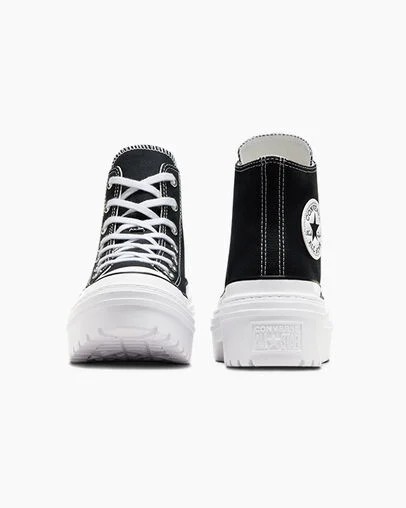 Converse Chuck Taylor All Star Lugged Heel Platform Women Boots Black / White NZ | C-14957289
