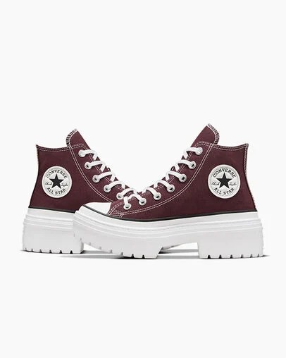 Converse Chuck Taylor All Star Lugged Heel Platform Women Boots Burgundy / White / Black NZ | C-40356179