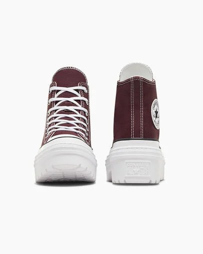 Converse Chuck Taylor All Star Lugged Heel Platform Women Boots Burgundy / White / Black NZ | C-40356179