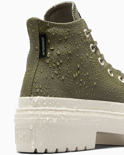 Converse Chuck Taylor All Star Lugged Heel Platform Waterproof Women Boots Dark Green / Black NZ | C-45629089