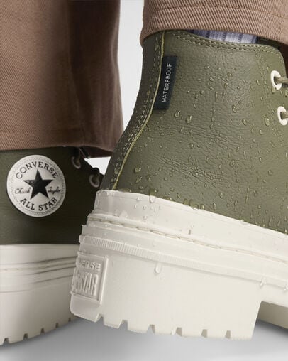 Converse Chuck Taylor All Star Lugged Heel Platform Waterproof Women Boots Dark Green / Black NZ | C-45629089
