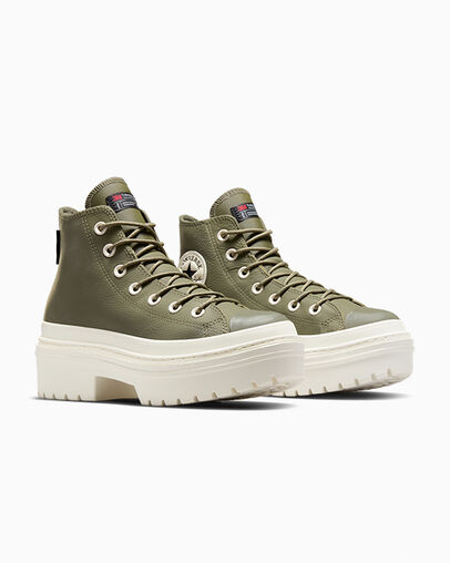 Converse Chuck Taylor All Star Lugged Heel Platform Waterproof Women Boots Dark Green / Black NZ | C-45629089