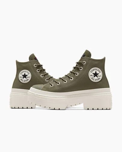 Converse Chuck Taylor All Star Lugged Heel Platform Waterproof Women Boots Dark Green / Black NZ | C-45629089