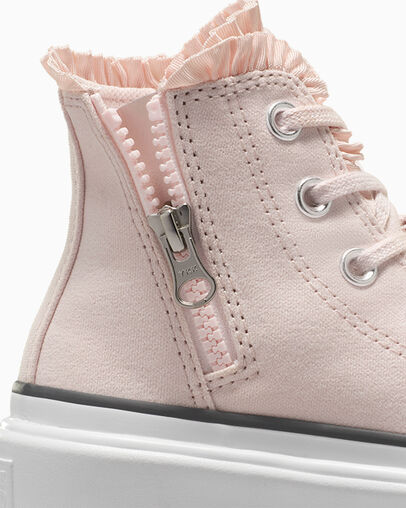 Converse Chuck Taylor All Star Lugged Lift Ruffles Kids' Sneakers Pink / White NZ | C-13967489