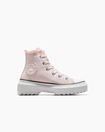 Converse Chuck Taylor All Star Lugged Lift Ruffles Kids\' Sneakers Pink / White NZ | C-13967489