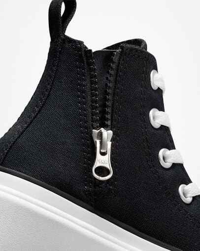 Converse Chuck Taylor All Star Lugged Lift Platform Kids' Canvas Shoes Black / White NZ | C-46792309