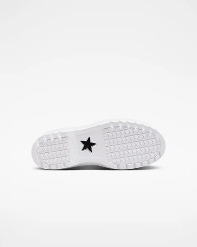 Converse Chuck Taylor All Star Lugged Lift Platform Kids' Canvas Shoes White / Black NZ | C-08613759