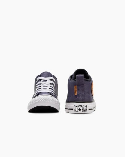 Converse Chuck Taylor All Star Malden Street Kids' Boots Grey Purple / White NZ | C-17924039