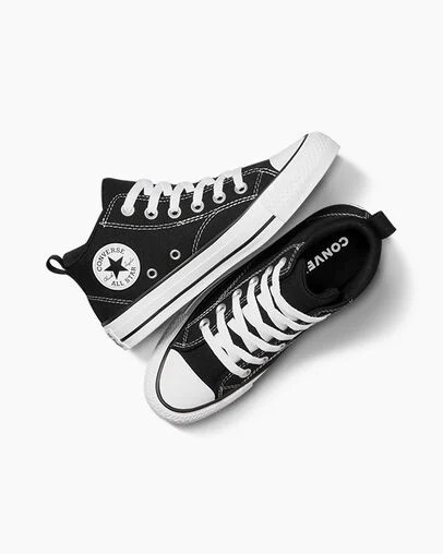 Converse Chuck Taylor All Star Malden Street Kids' Boots Black / White NZ | C-21873659