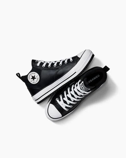 Converse Chuck Taylor All Star Malden Street Men Boots Black / White NZ | C-53726419