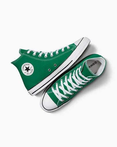 Converse Chuck Taylor All Star Men Canvas Shoes Green / White NZ | C-97046829