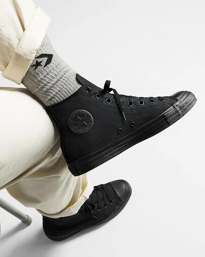 Converse Chuck Taylor All Star Men Canvas Shoes Black NZ | C-76509139