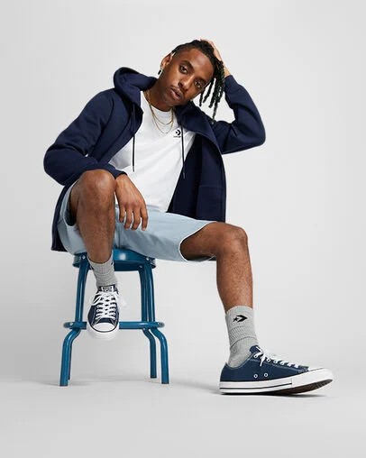 Converse Chuck Taylor All Star Men Canvas Shoes Navy NZ | C-31452699
