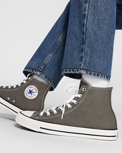 Converse Chuck Taylor All Star Men Canvas Shoes Grey NZ | C-96175429